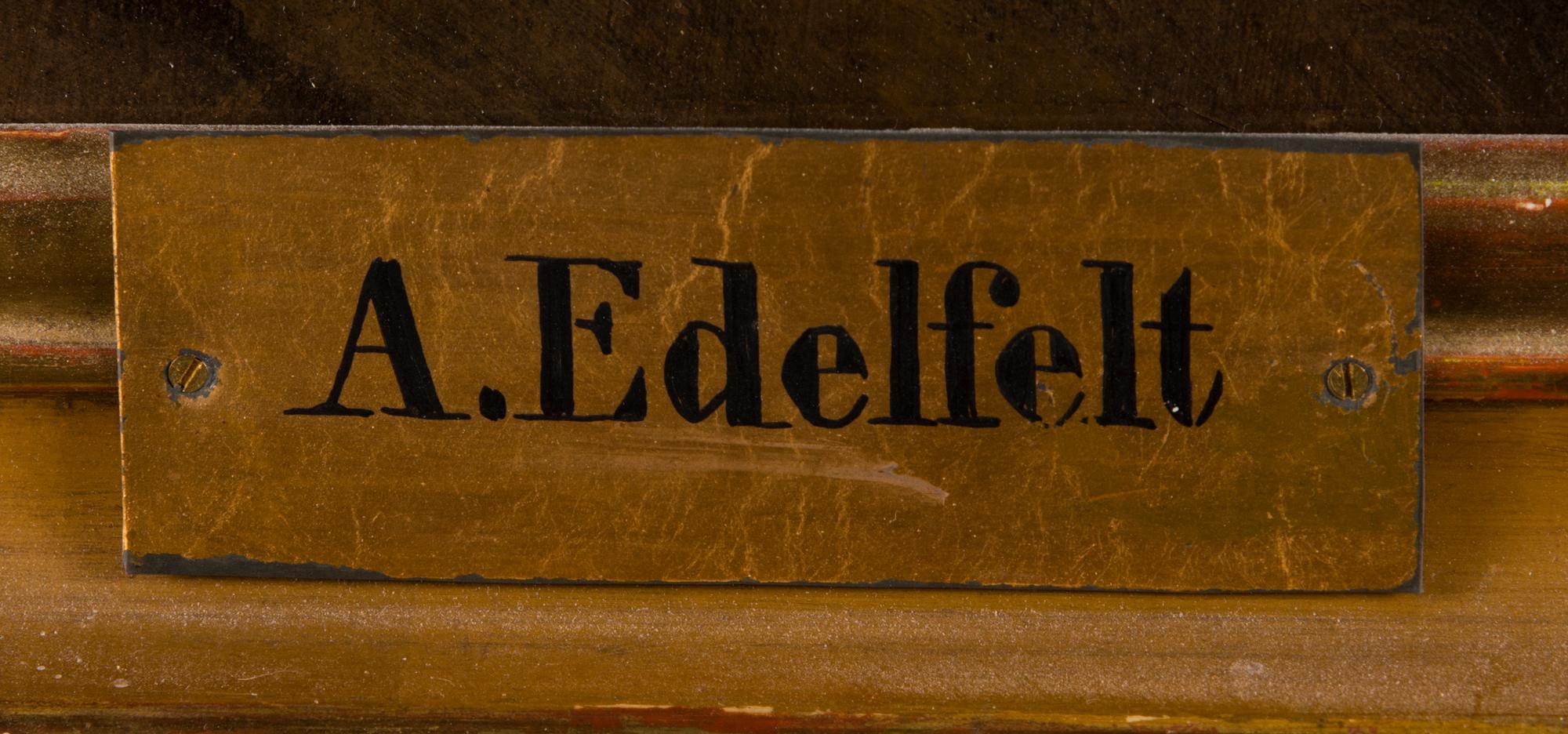 Albert Edelfelt, HARJOITELMA MIESMALLISTA.