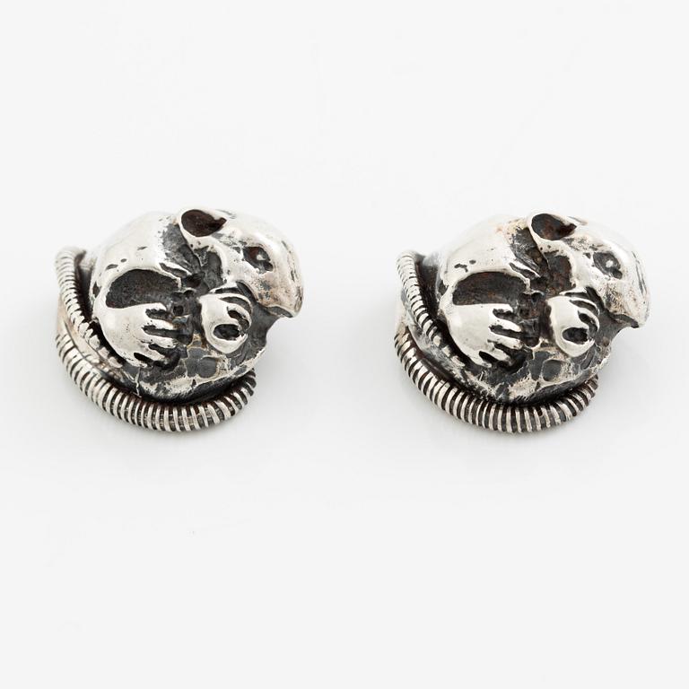 PA Lundahl-Terrs, figurines/pendants, eleven pieces, silver, in the form of animals.