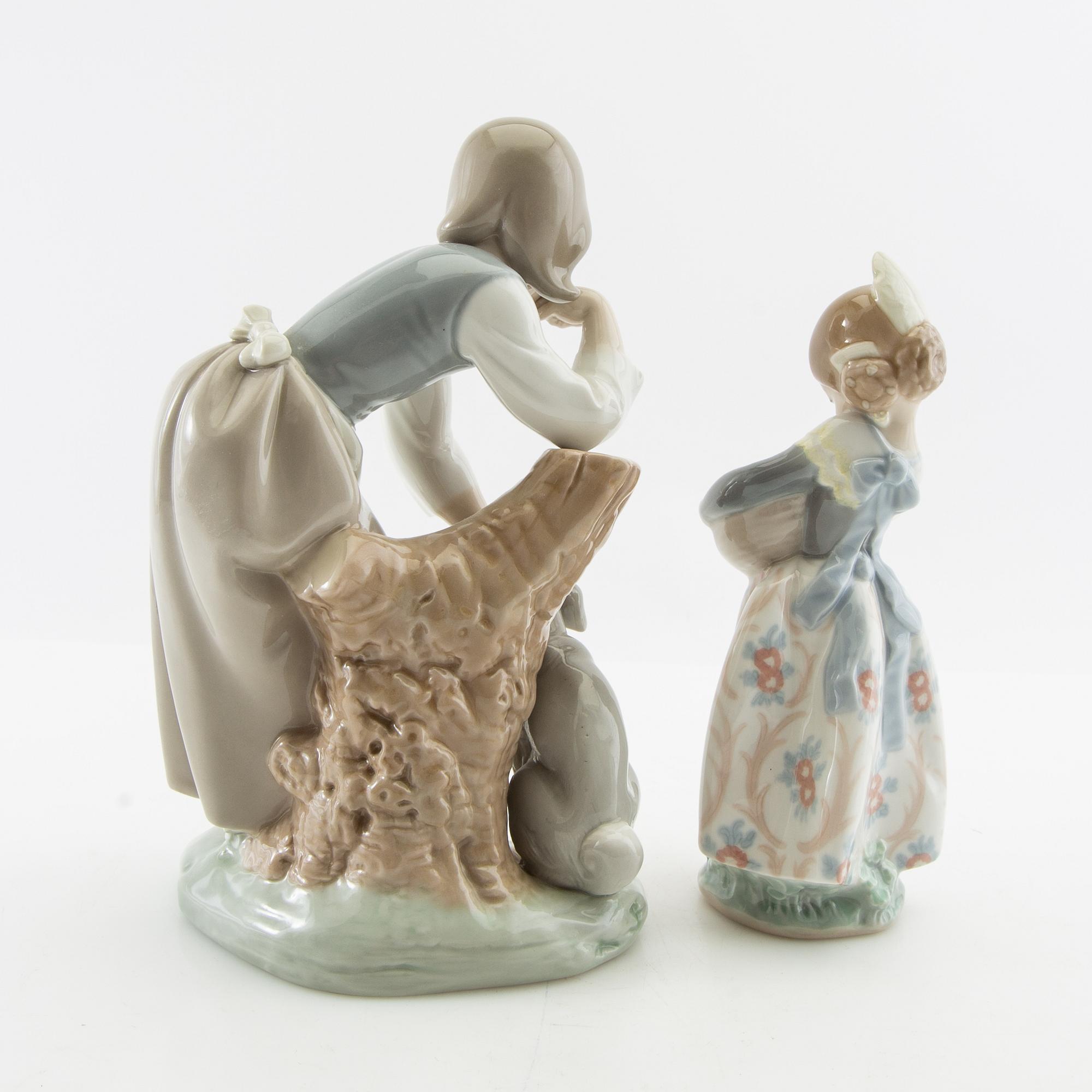 Figuriner, 2 st, Lladró Spanien 1971-1974.