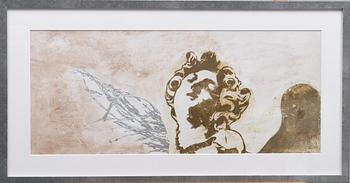 CARITA BERG, sekatekniikka, signeerattu ja päivätty -06, myös a tergo.