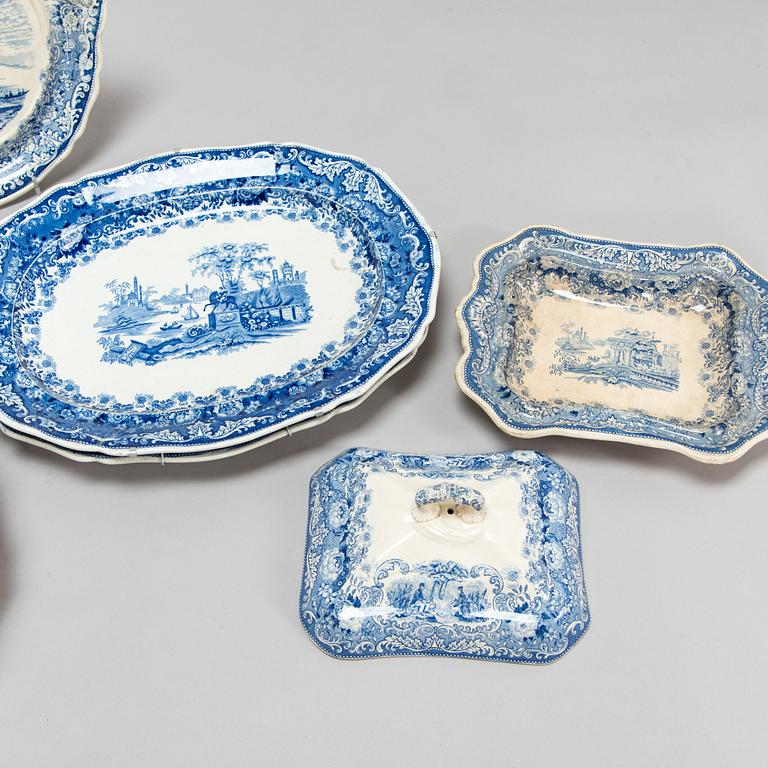 A 49 piece dinner service from Suotniemi Faience and Porcelain Factory, 1842-93, Käkisalmi Finland.