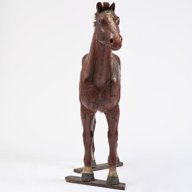 A presumably Russian model of a horse, 19th century.