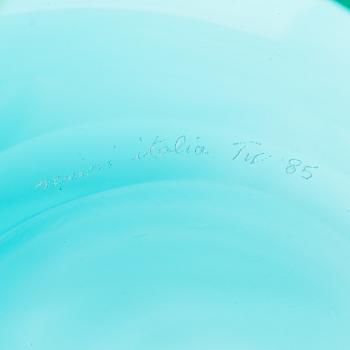 Tapio Wirkkala, a glass bowl, signed venini italia TW -85.