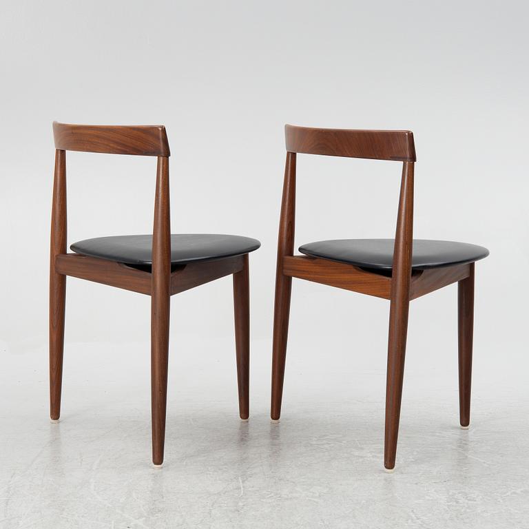 Hans Olsen, a dining table and four chairs, Frem Røjle, Denmark, 1950's.