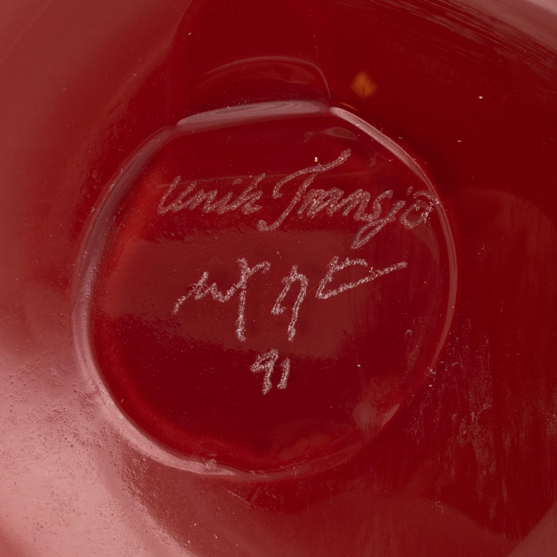 Matz Borgström, two unique glass sculptures, Transjö, -91.