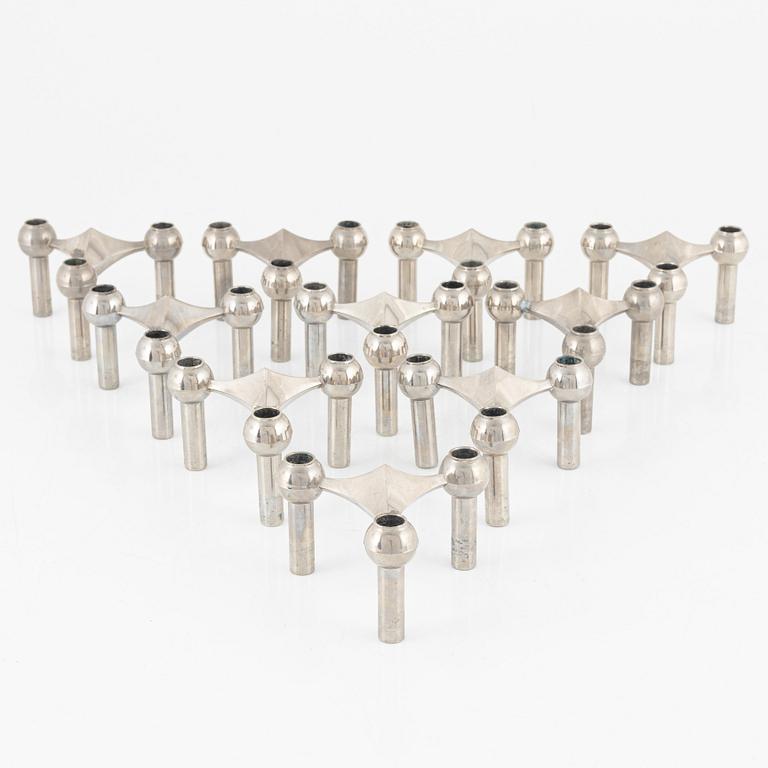 Caesar Stoffic & Fritz Nagel, a set of candlesticks, second half of the 20th century (10 pieces).