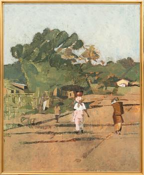Sigfrid Södergren, Village street, Africa.