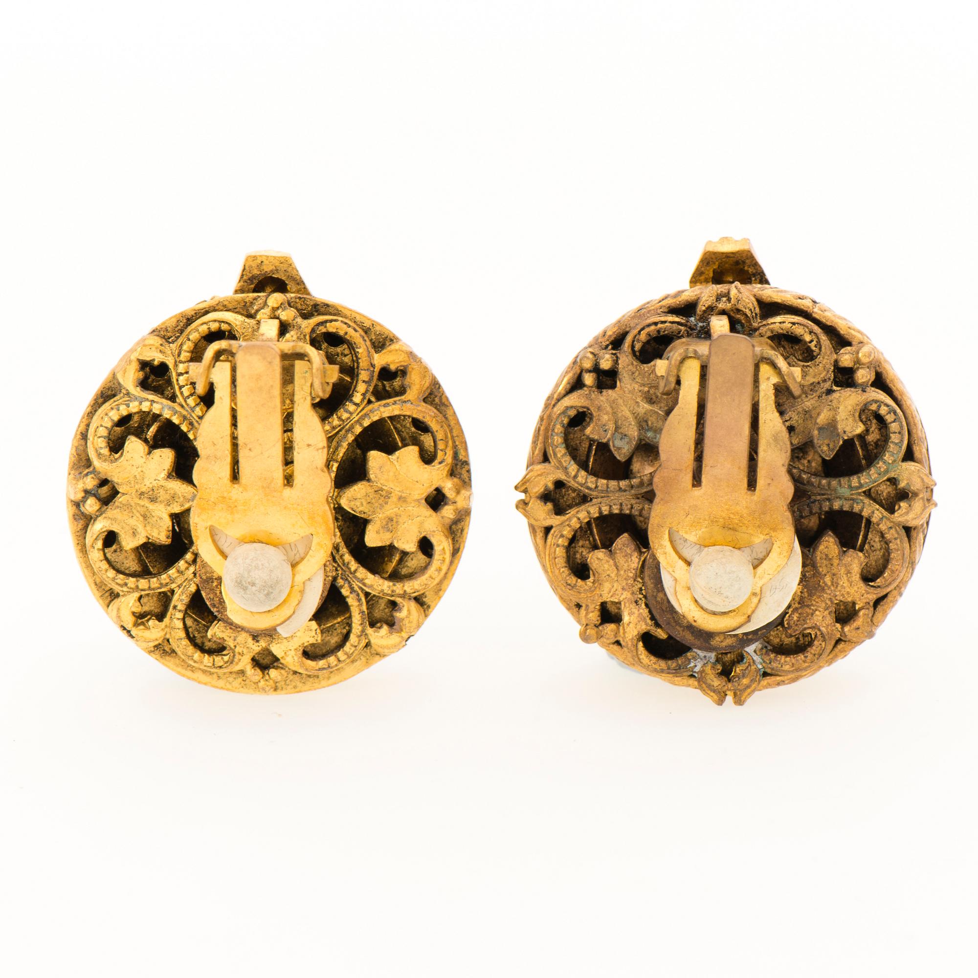 A Pair of 1970s Strass Earrings.