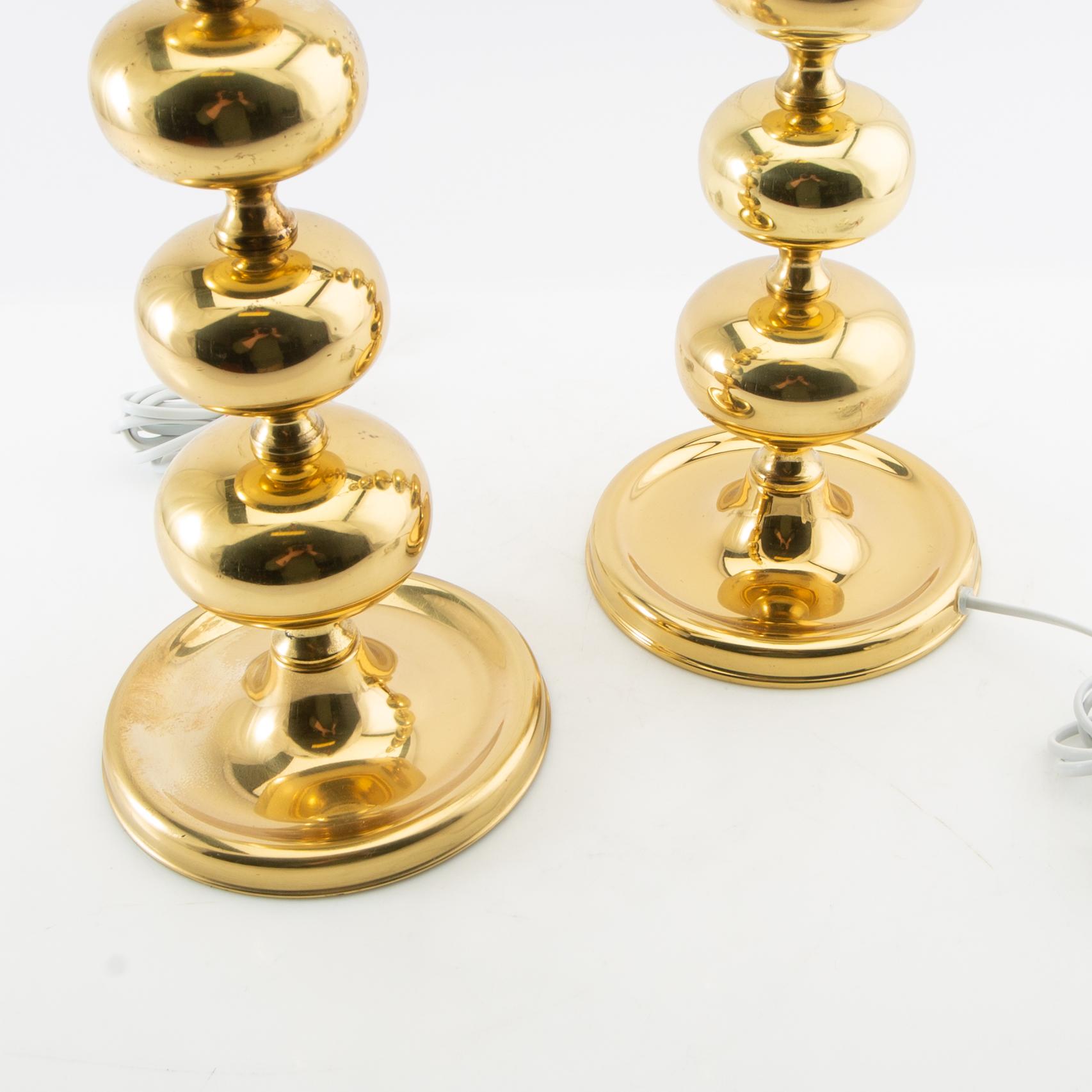 Table lamps a pair Nafa late 20th century.