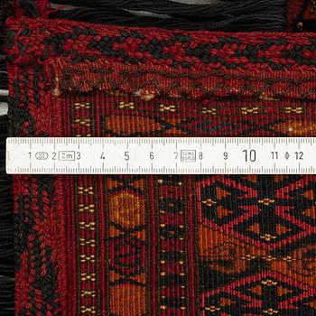 Antik Saryk Torba, part silk, ca 139 x 38 cm.