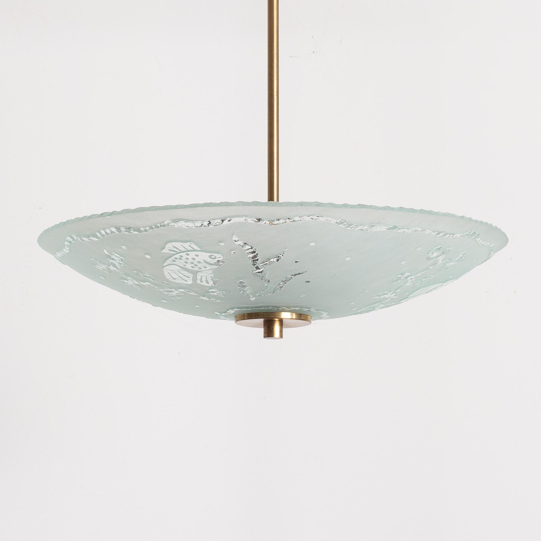 Ceiling lamp, Swedish Modern, 1940s.