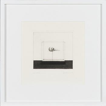 Pentti Kaskipuro, dry point etching, signed and dated 1973, marked epreuve d'artiste V.