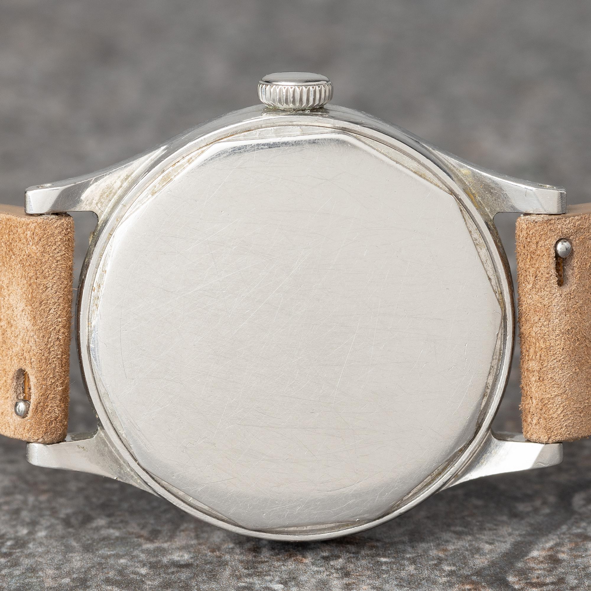 Patek Philippe & Co, "565 Steel", "Sector Dial", ca 1943.