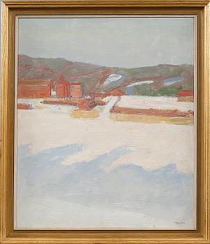 HERMANN TALVIK, olja på pannå, signerad.