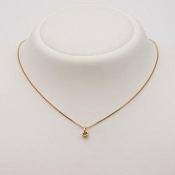 HÄNGE, briljantslipad diamant, 14K guld.
