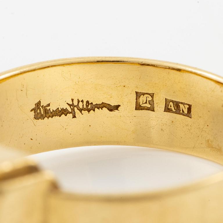 Wiwen Nilsson, a ring, 18K gold with a round brilliant-cut diamond, Lund 1964.