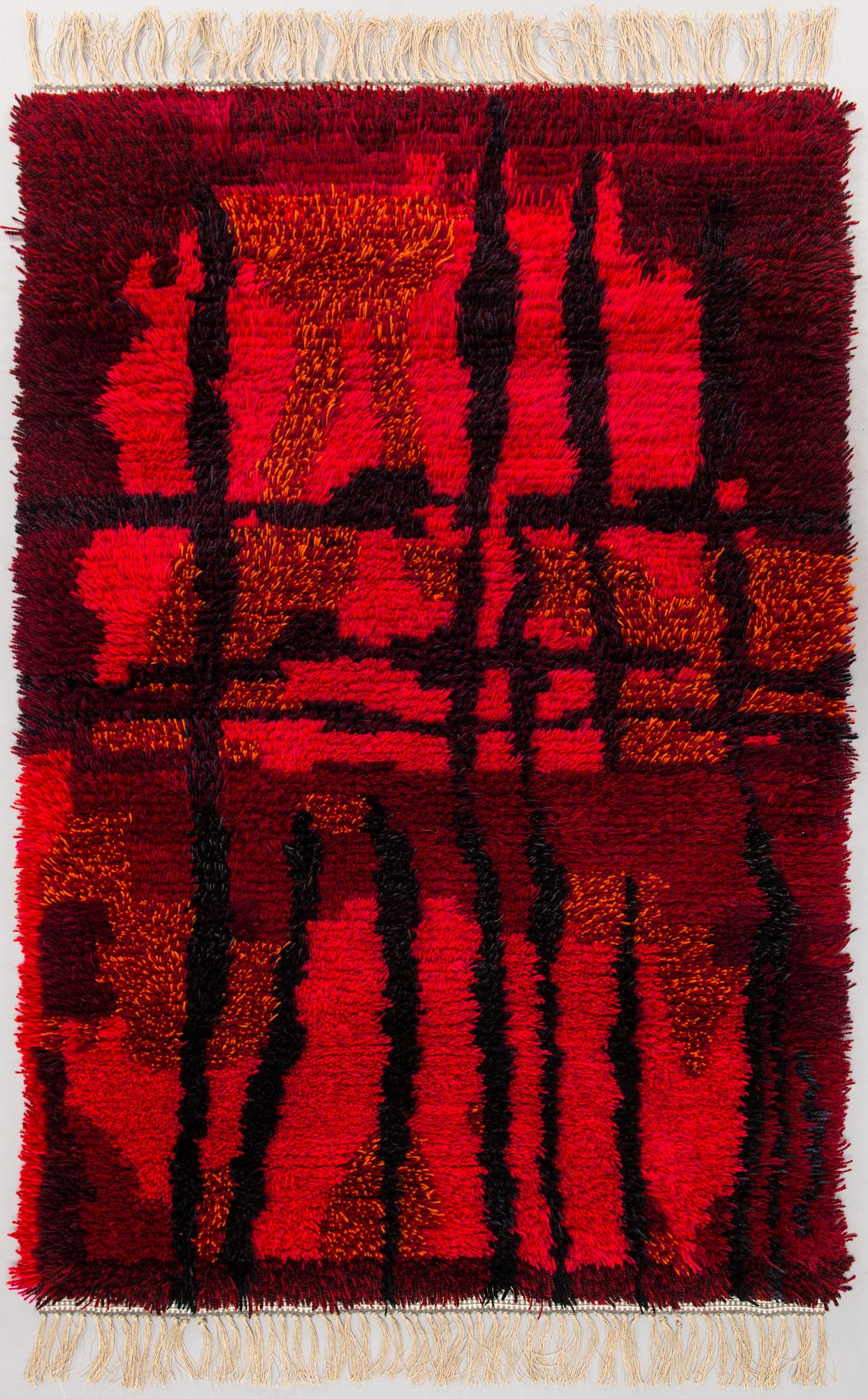 Ryamatta, 1960-tal. Ca 165x175 cm.