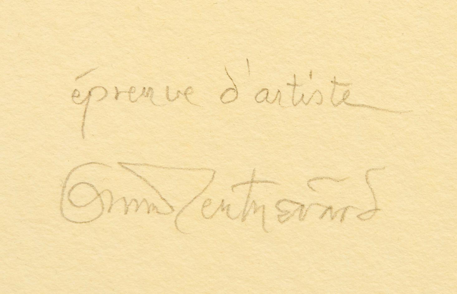 Oscar Reutersvärd, Oscar Reutersvärd, four color lithographs, signed 26/120, 38/120, HC and EA.