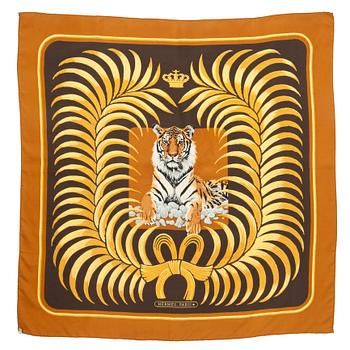 HERMÈS, scarf, "Le Tiger Royale".