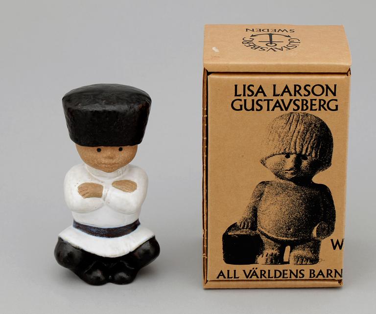 FIGURINER, 4 st, stengods, Lisa Larson Gustavsberg.