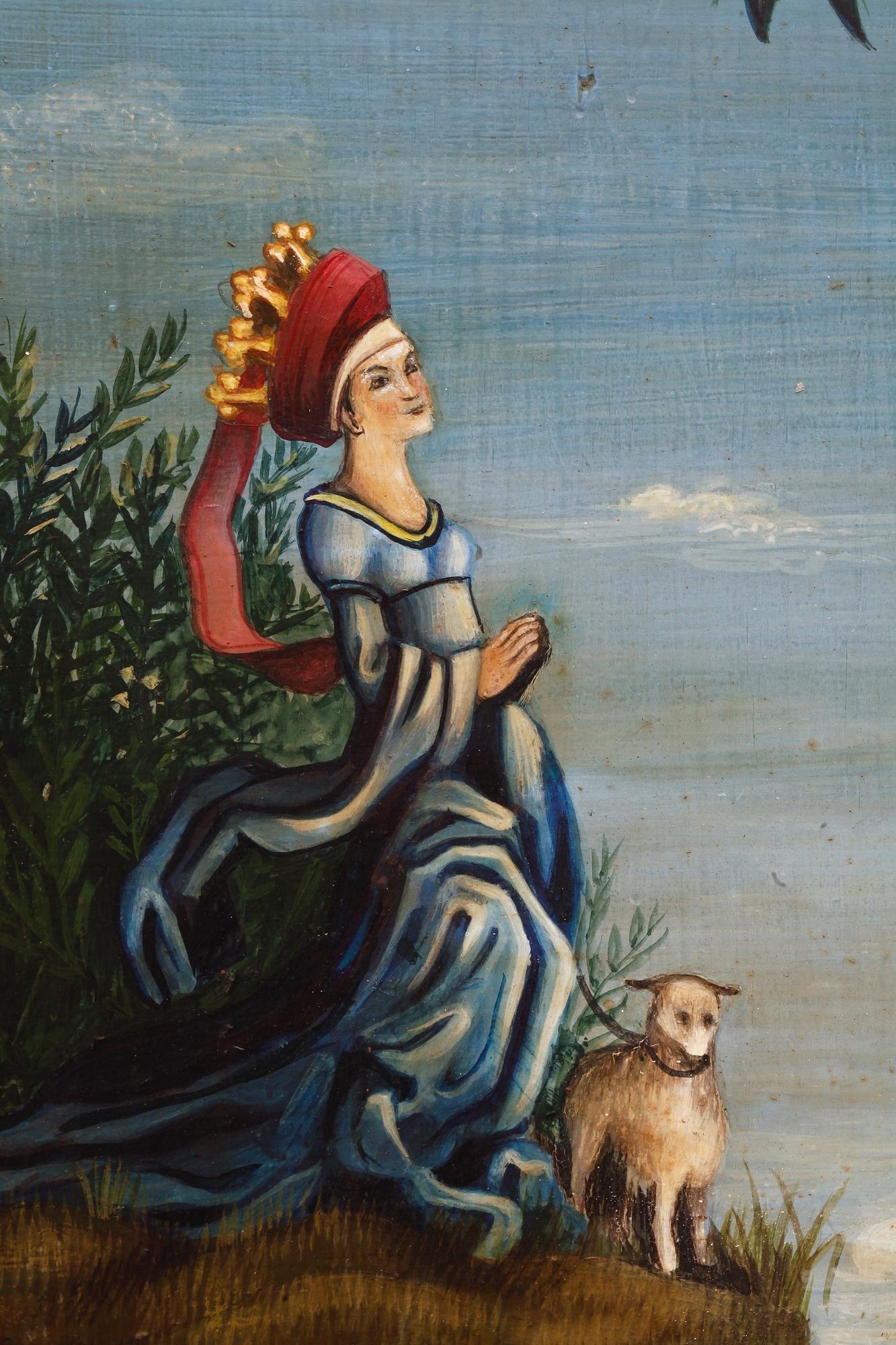 OKÄND KONSTNÄR, olja på pannå, 1900-talets första hälft, ej signerad.