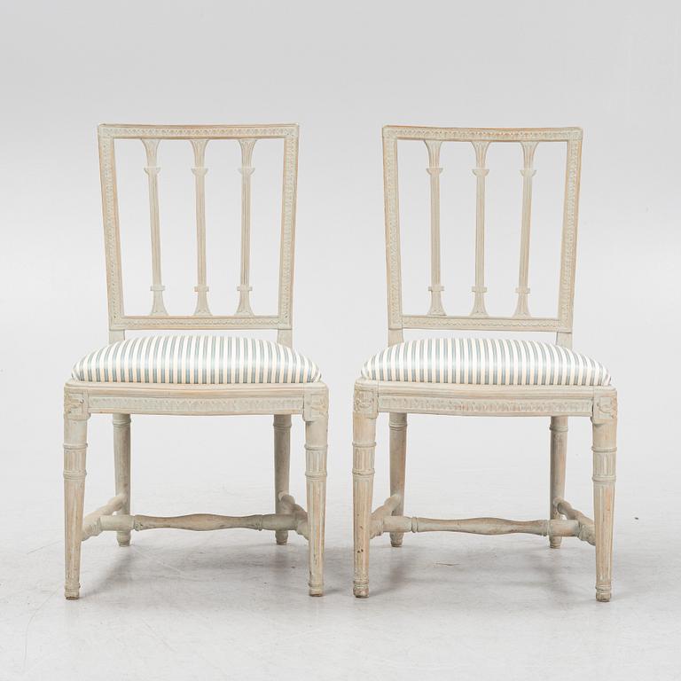 A pair of late Gustavian chairs by Erik Öhmark (master 1777-1813).