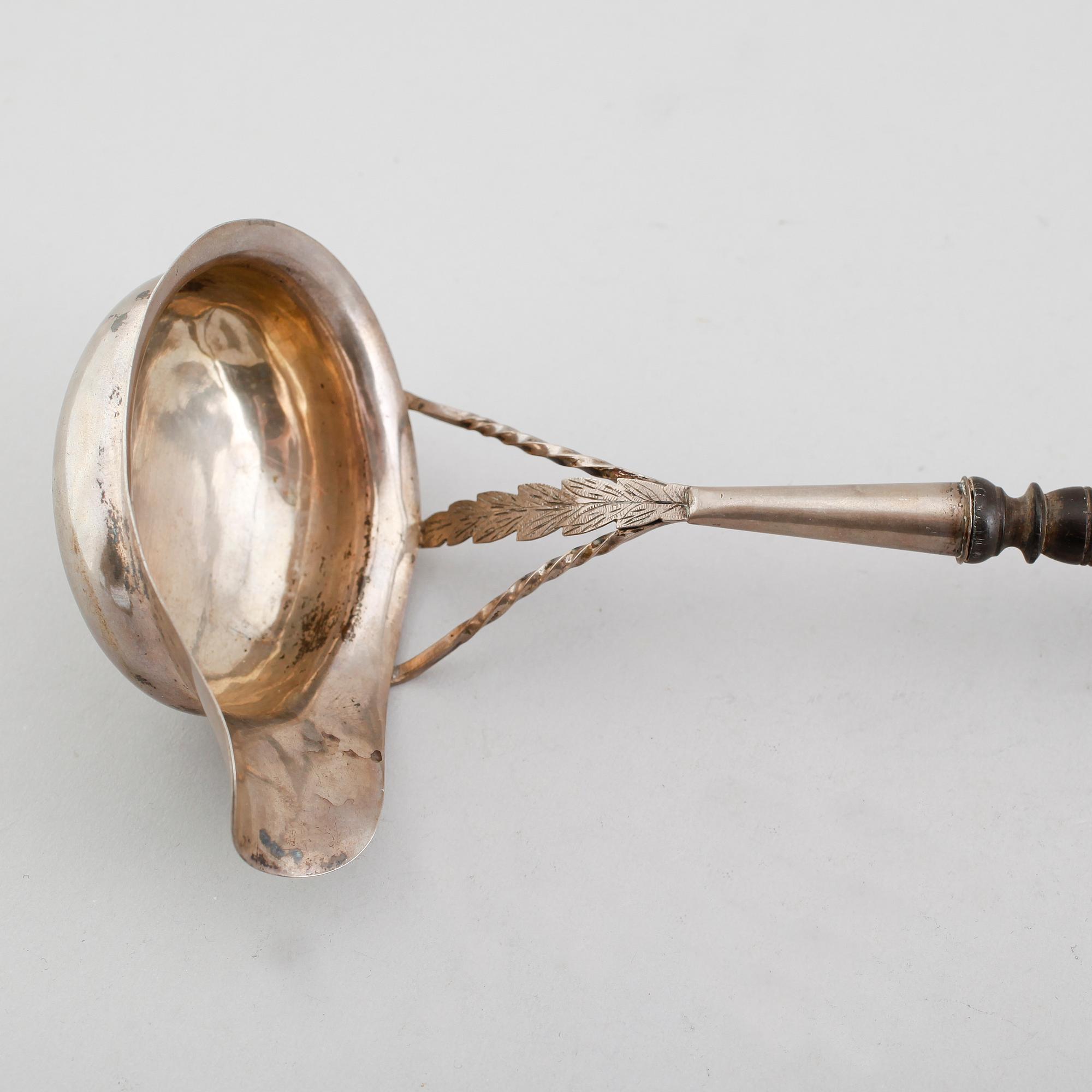 SOPPSLEV, silver, otydliga stämplar, 1800-tal.