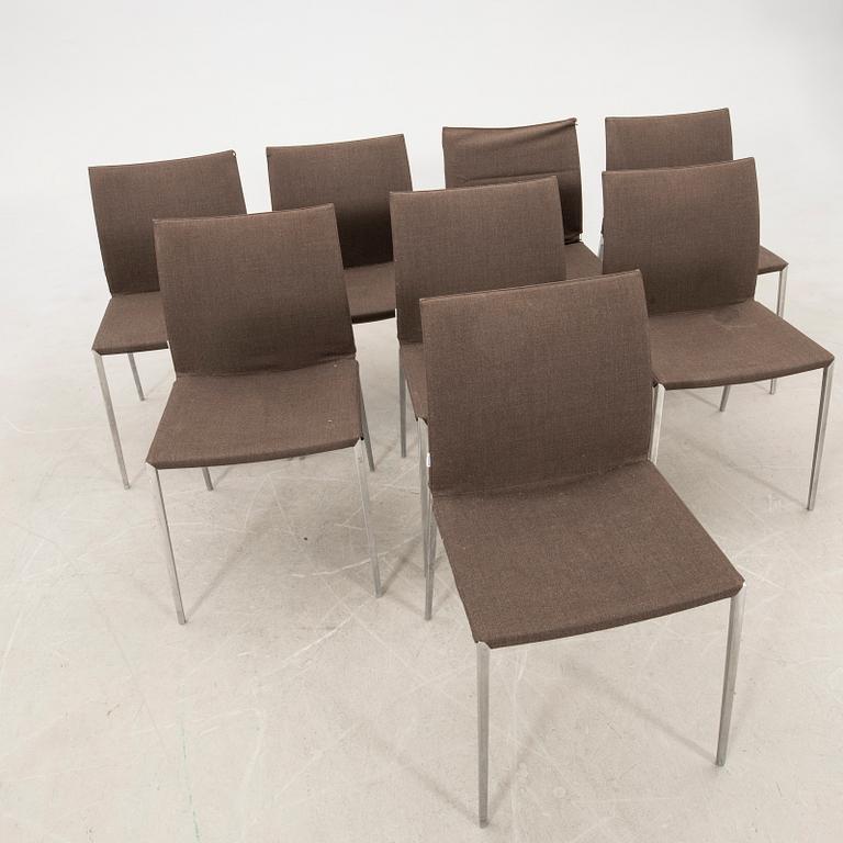 Roberto Berberini, chairs 8 pcs "Lia Chair", Zanotta Italy second half of the 20th century.