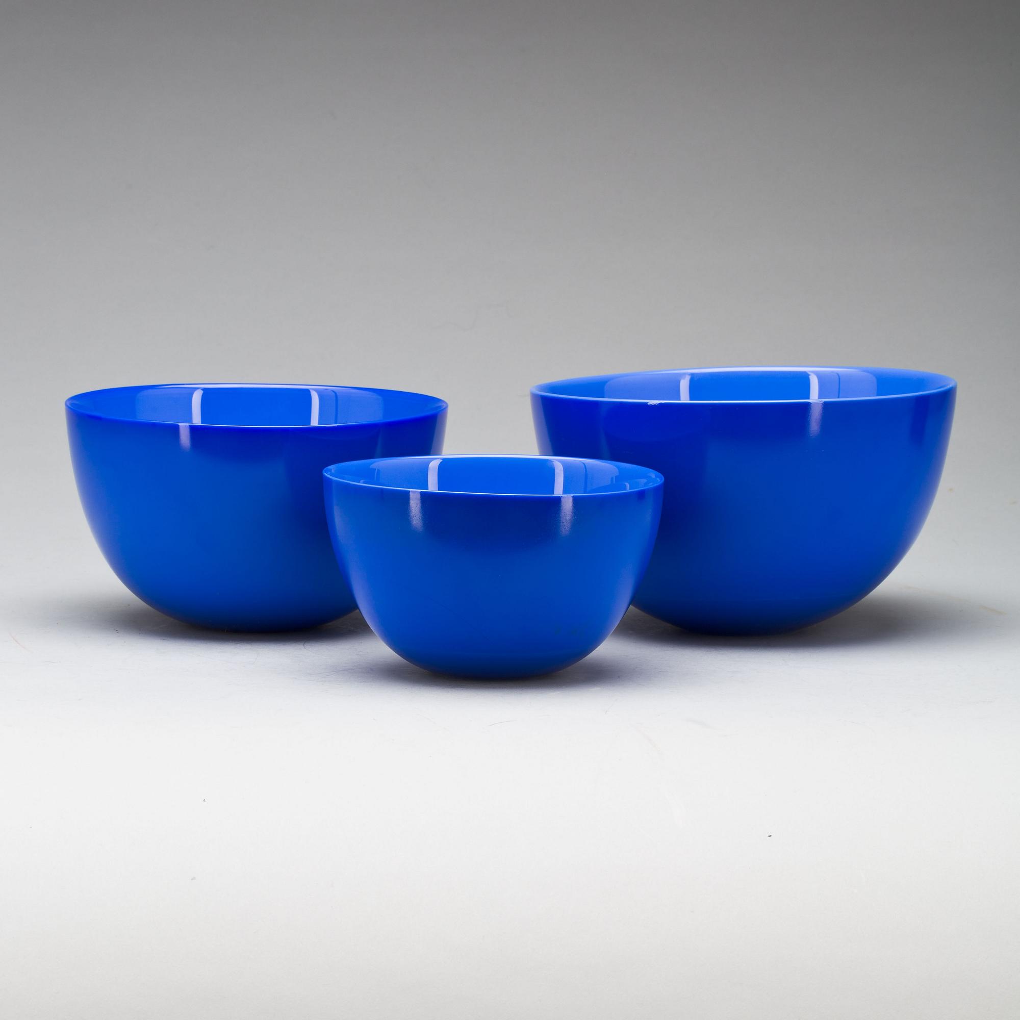 SKÅLAR, 3 st, glas, "Colora" Orrefors.