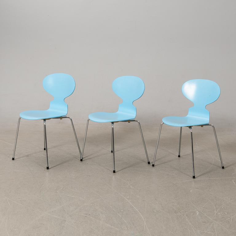 Arne Jacobsen, chairs 8 pcs, "Ant", Fritz Hansen, 1993.