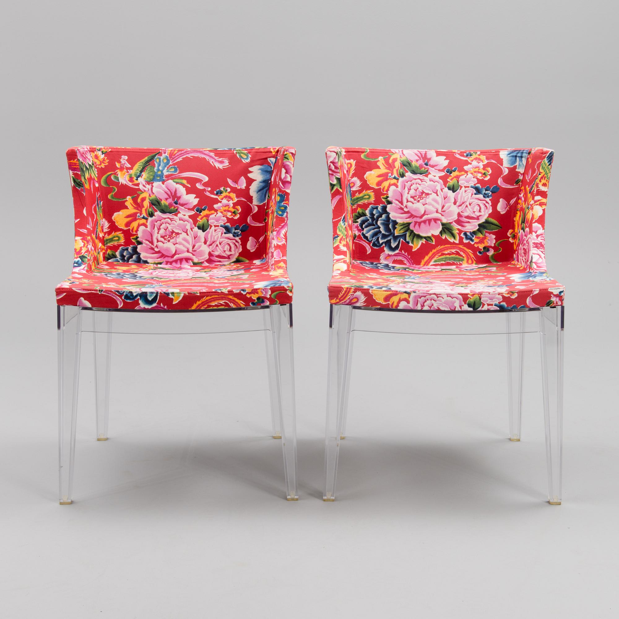 A set of six Kartell "Mademoiselle" chairs from the second half of the 20th century.