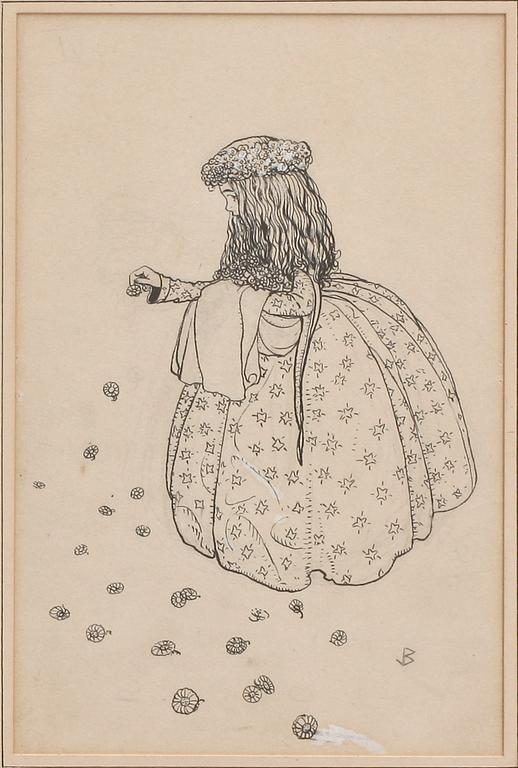 JOHN BAUER, tusch, monogramsign i blyerts.