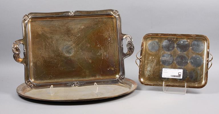 BRICKOR, 3 st, nysilver, tidigt 1900-tal.