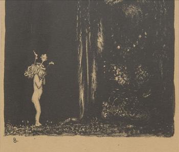 JOHN BAUER, litografi No 8 ur sviten "Troll".