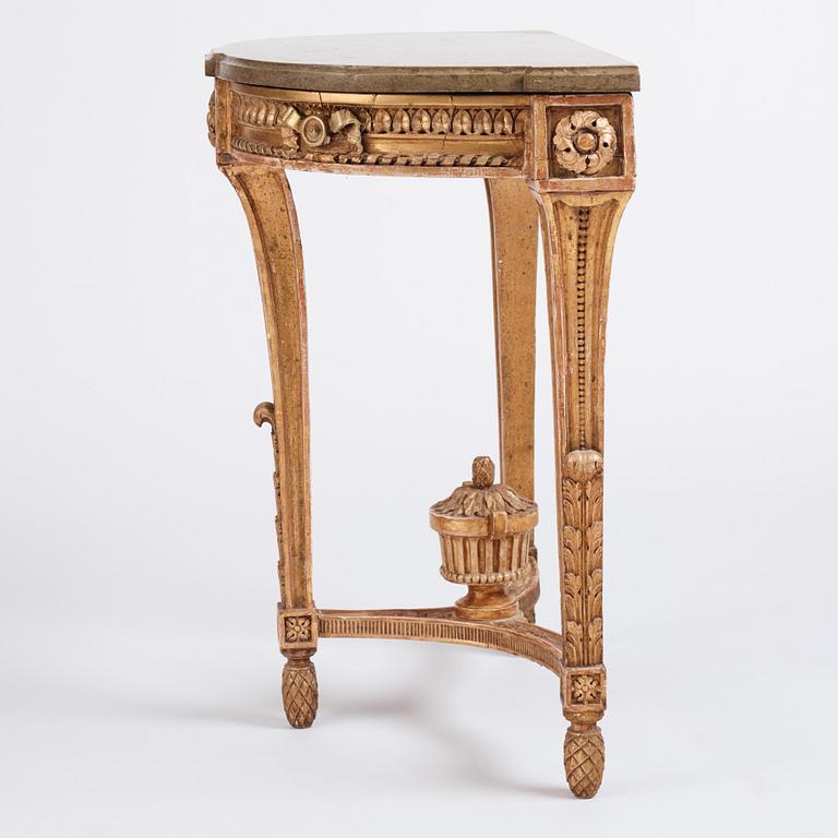 Konsolbord, Stockholmsarbete, 1700-talets slut, Gustavianskt.