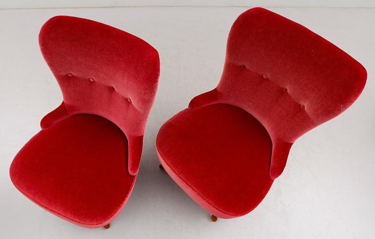 FÅTÖLJER, 1 par, 1900-talets andra hälft.