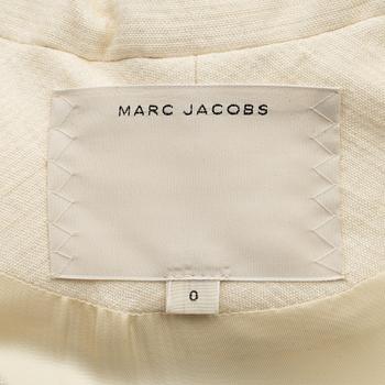 Marc Jacobs, a cream white linen coat, size 0.