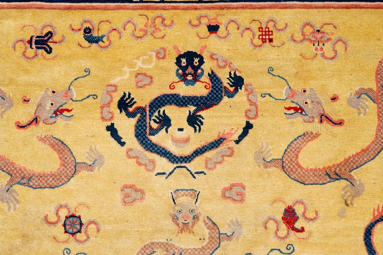 A Ningxia banner rug, Northern China, late Qing dynasty, c. 230x222 cm.