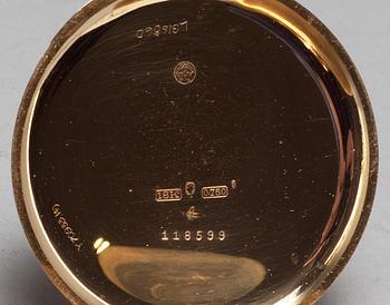 FICKUR, Polhem, 18K guld, fickurets vikt ca 92g.