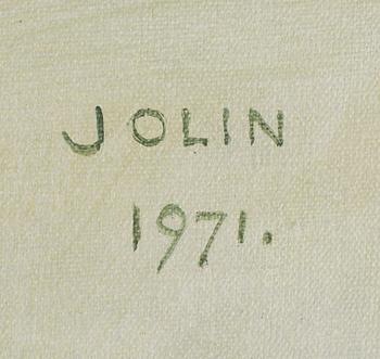 EINAR JOLIN, oil on canvas, signed Jolin and dated 1971.