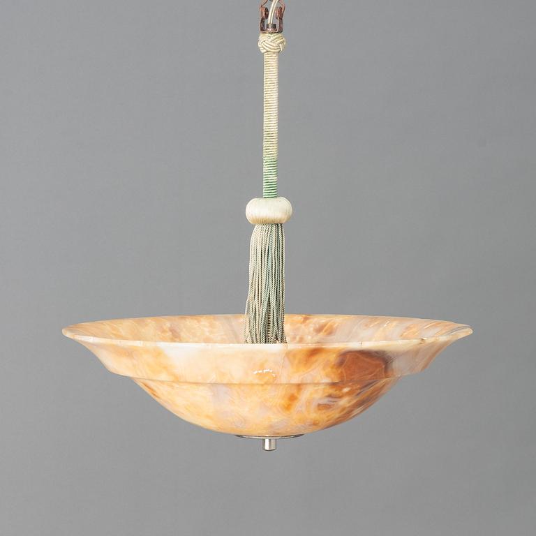 An alabaster ceiling lamp, 1920s.