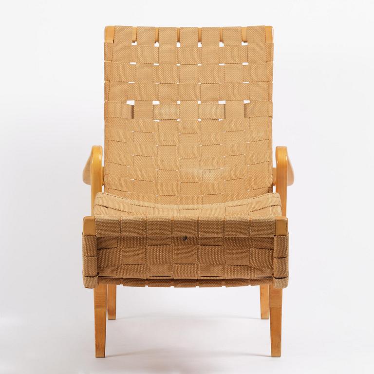 Bruno Mathsson, a "Pernilla 3" lounge chair, Firma Karl Mathsson, Värnamo, 1940s.