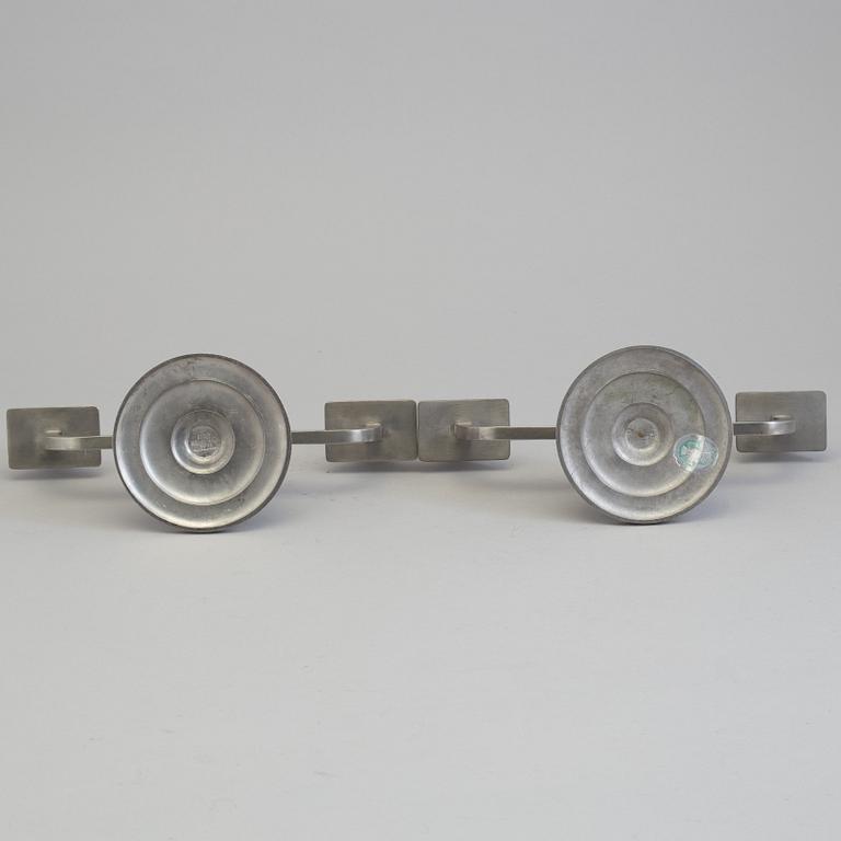 GAB, kandelabrar, ett par, tenn, art deco, 1936-7.