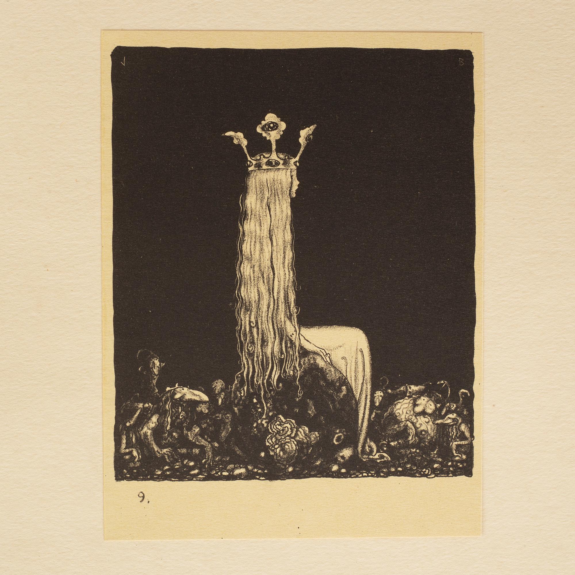 JOHN BAUER, "Troll", svit om tio litografier, osignerade, Ernst Bauers Förlag Göteborg, A. Börtzells, 1915.