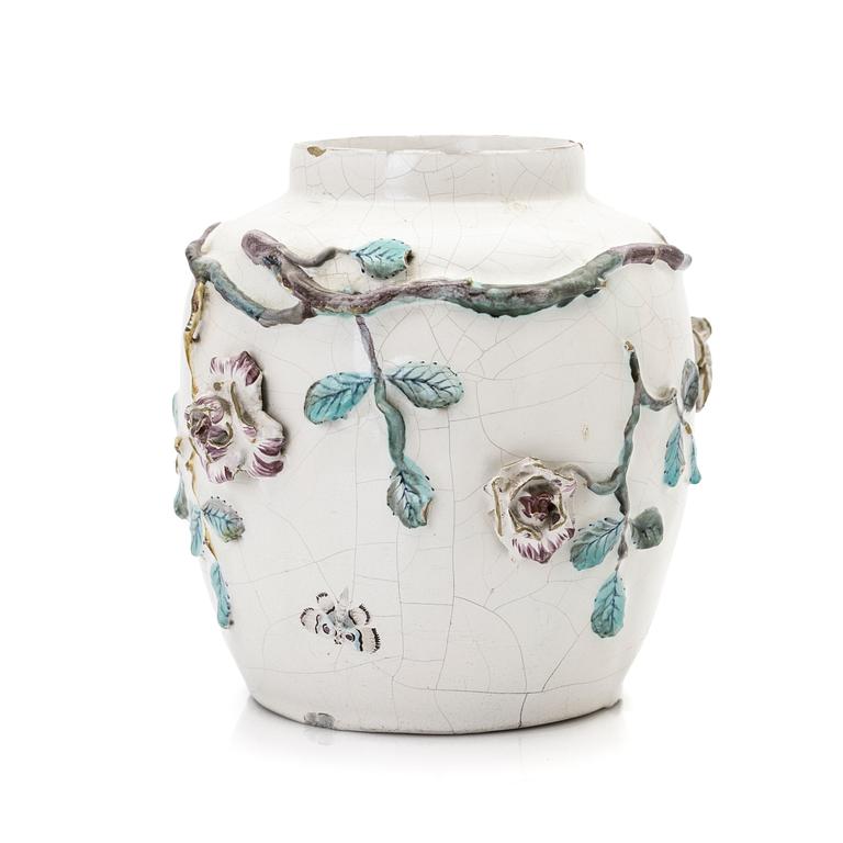 Faience potpourri vase, Marieberg, 18th century.