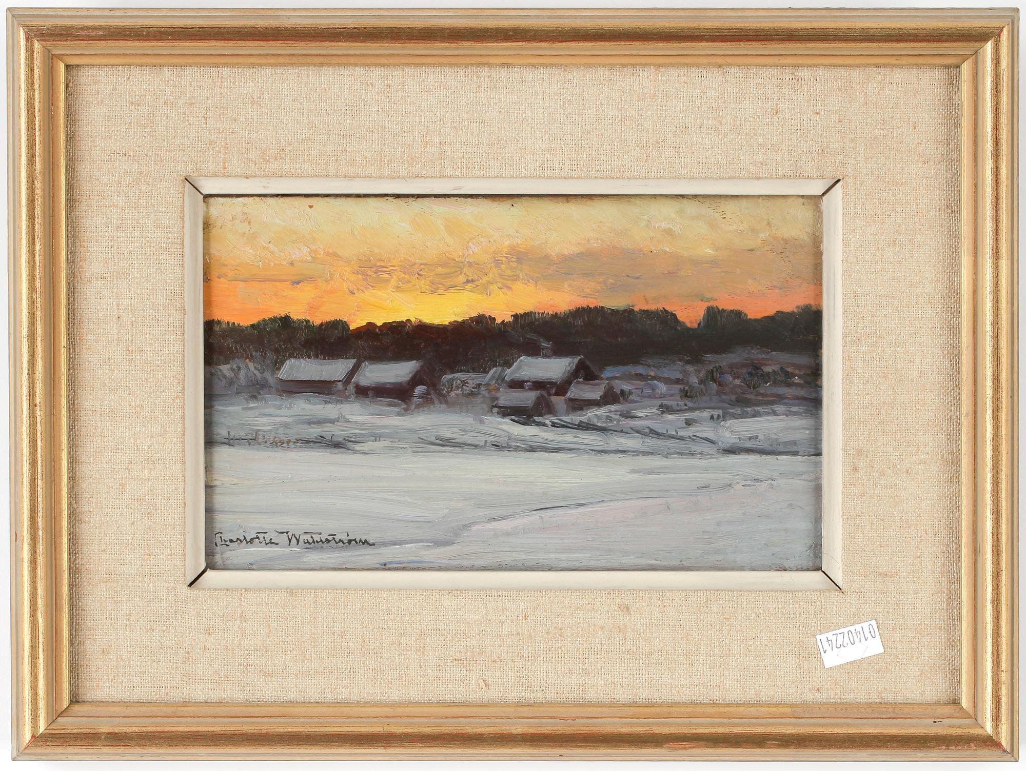 CHARLOTTE WAHLSTRÖM, olja på pannå, signerad.