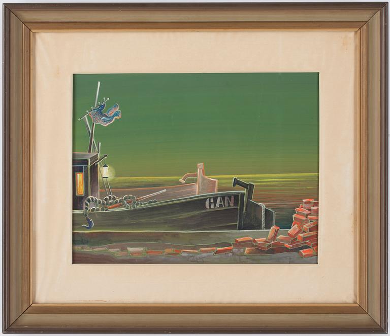 GÖSTA ADRIAN-NILSSON, gouache, sign.
