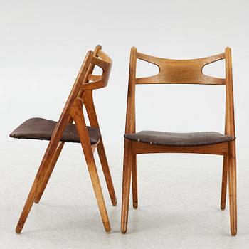 Hans J. Wegner, Six model CH-29 chairs Carl Hansen & Søn, mid-20th century.