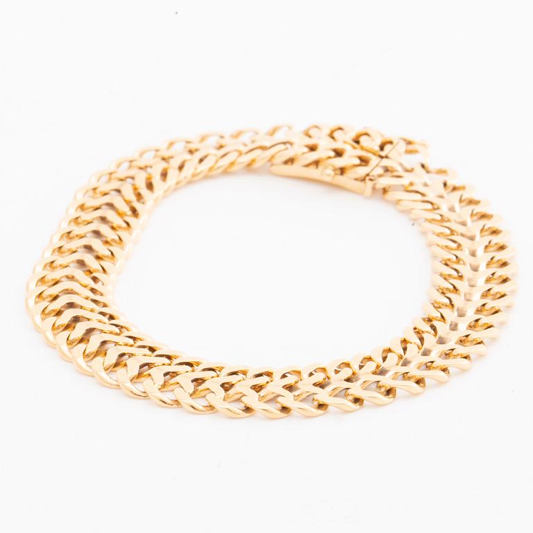 BRACELET 18k gold, 25,6 g.