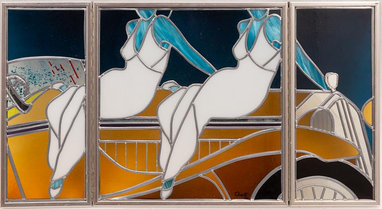Leaded glass.